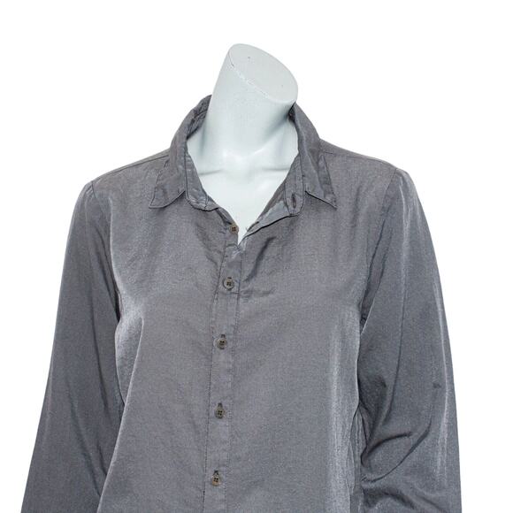 CP SHADES Button up Shirt Soft Gray FitsWomen's Large - Picture 7 of 7